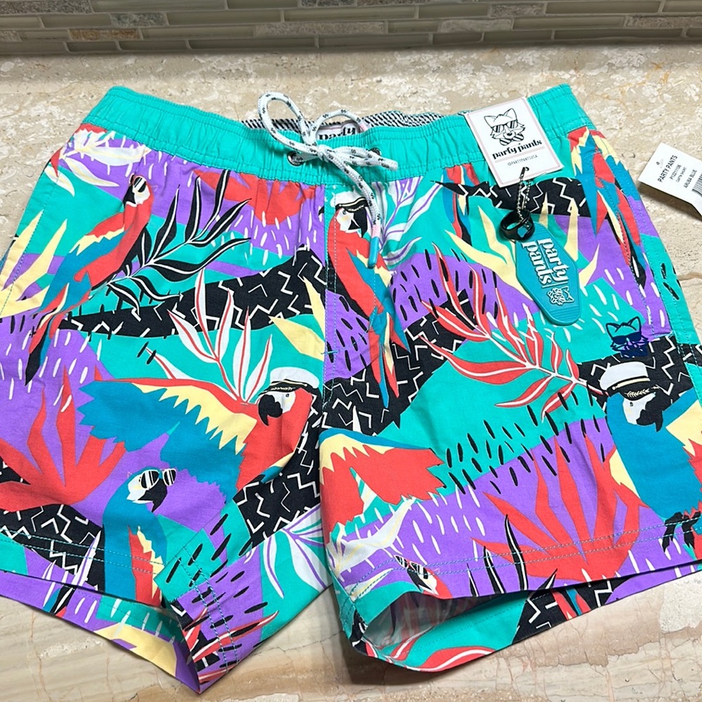 Party Pants Swim Trunks NWT